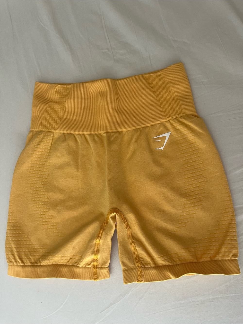Gymshark Vital Seamless High-Waist Bike Shorts in Mustard Yellow